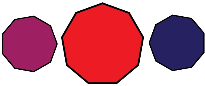 Nonagon, 2D Shape and Space, Maths