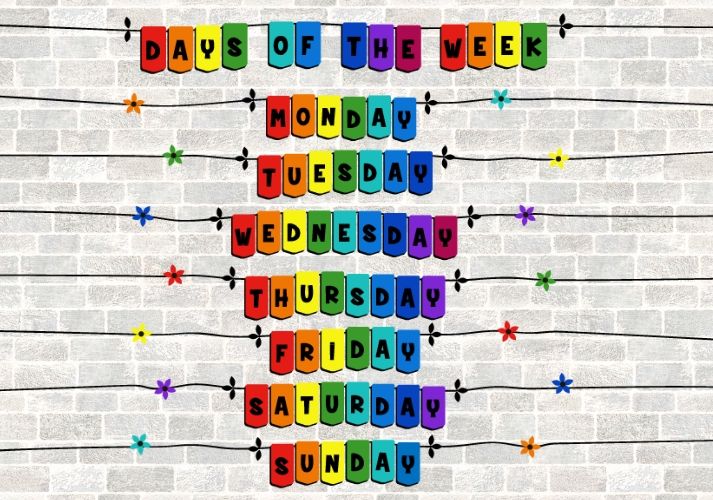 Days of the Week Educational Resources K12 Learning