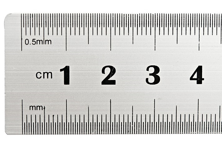 ruler measurements cm. 
